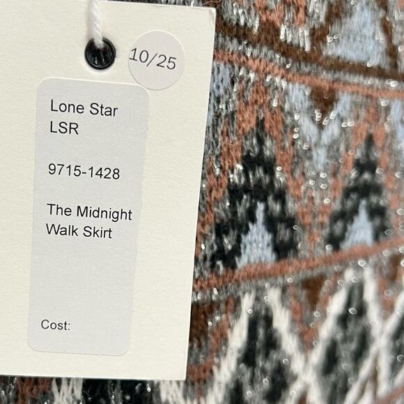 Mother Brown Midnight Walk Lone Star Halter Crop Top Sweater Skirt Set S NEW Tag - Picture 13 of 16